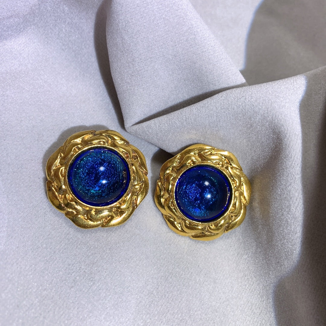Pendientes azules de Chanel para mujer