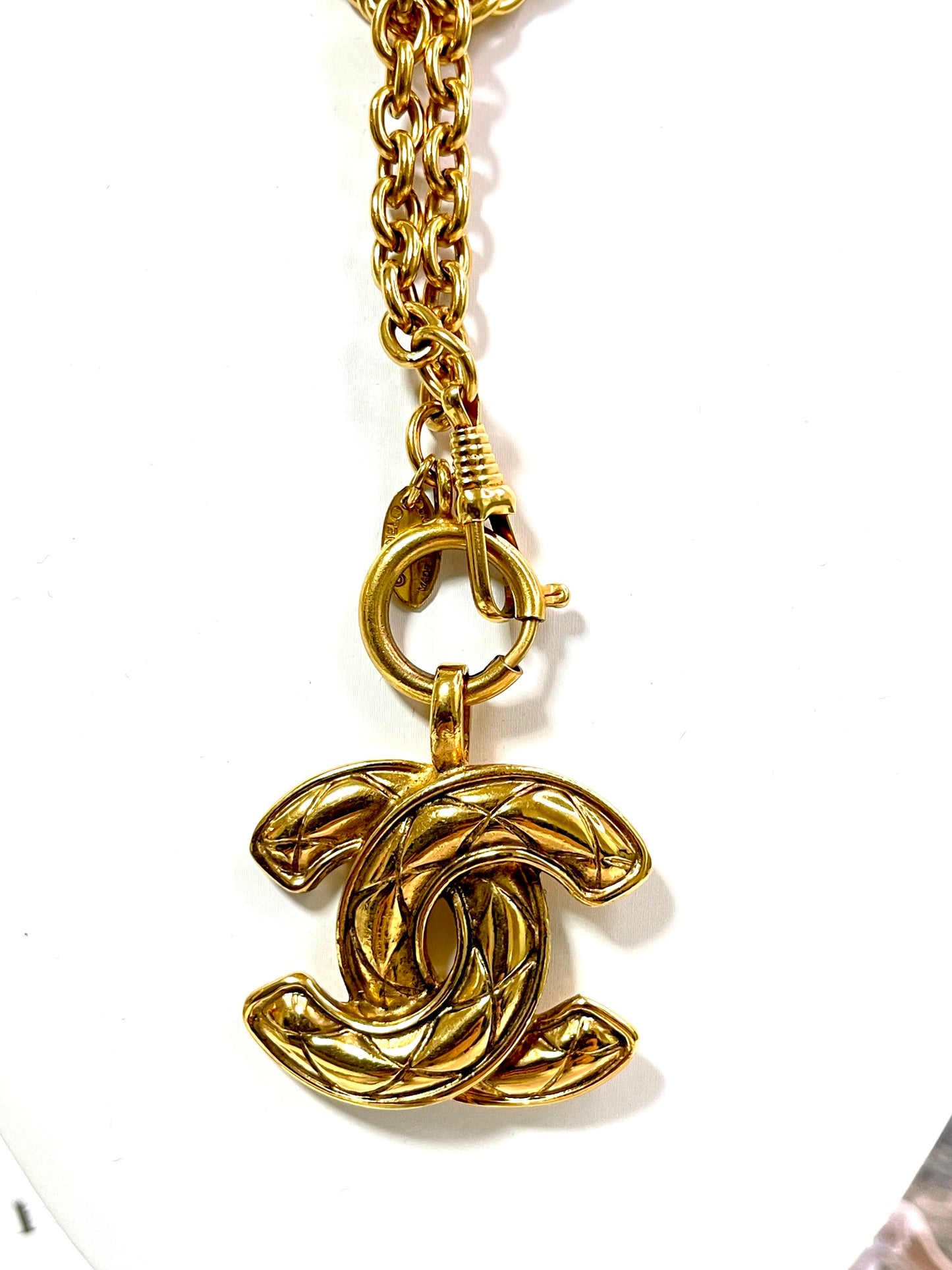 Chanel Gold Plated Necklace Golden