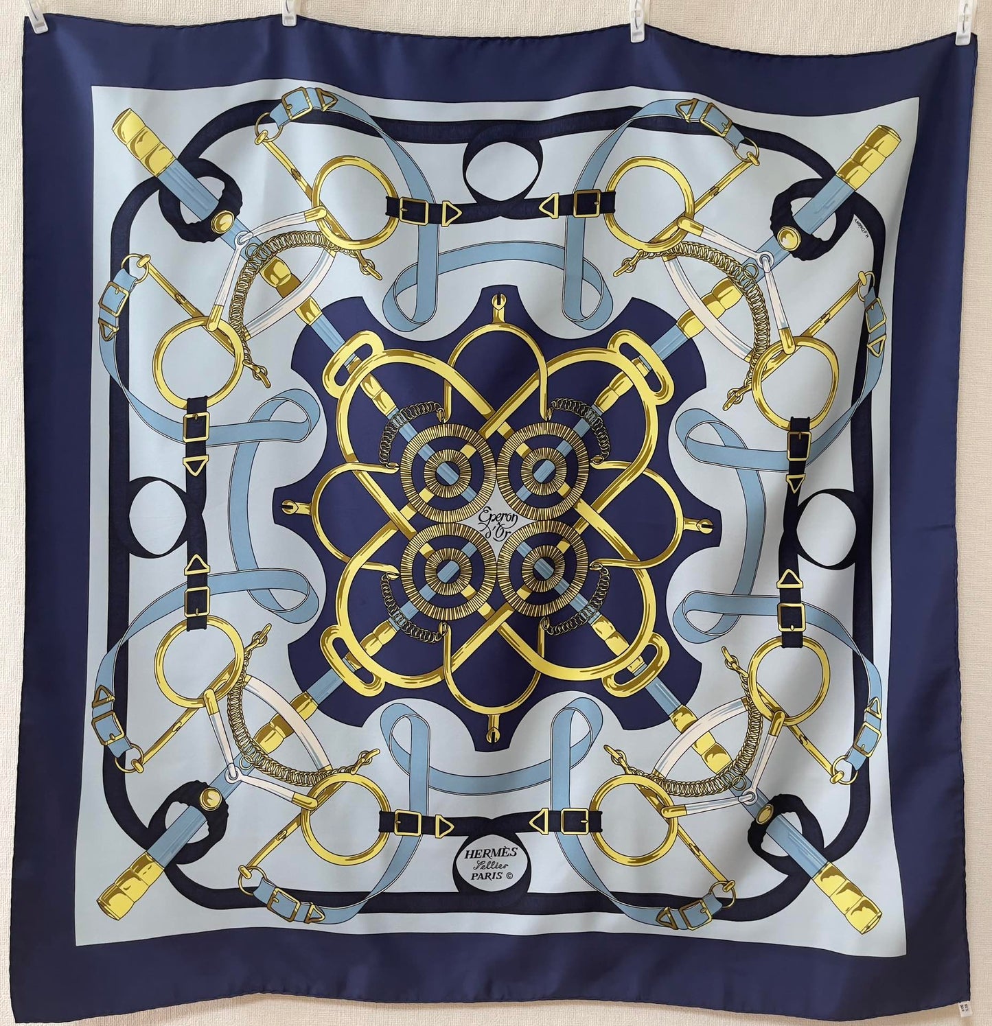 Hermès scarf Navy blue