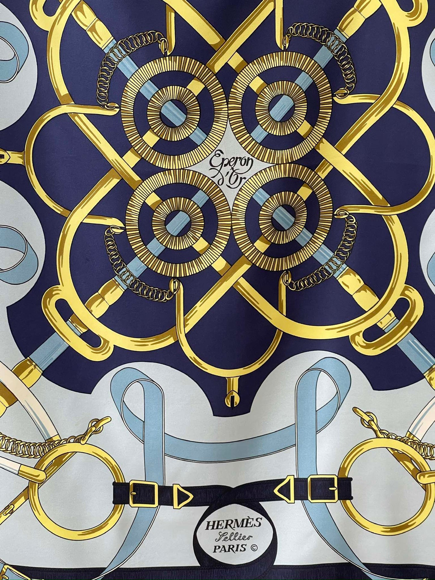 Hermès scarf Navy blue