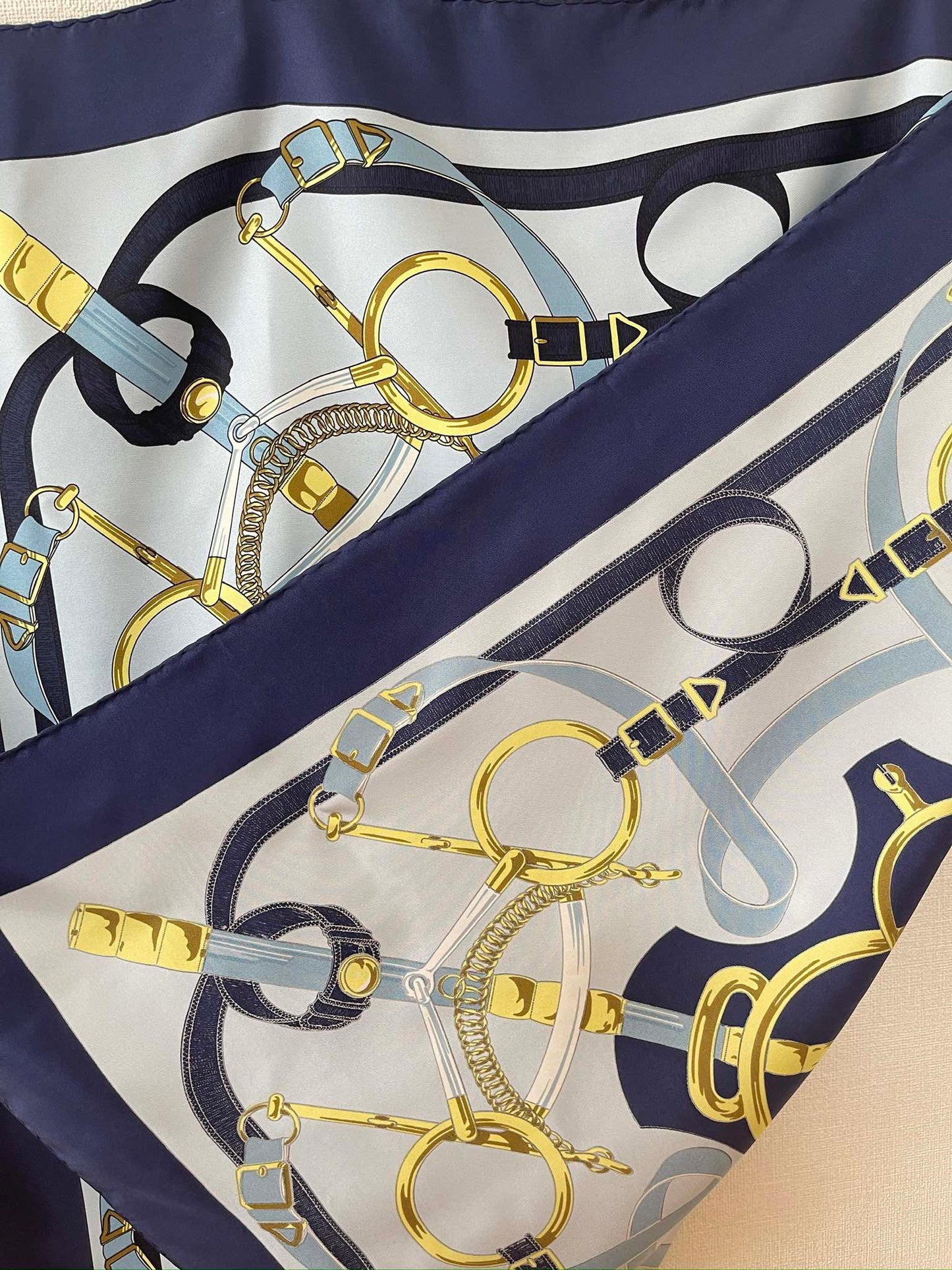 Hermès scarf Navy blue