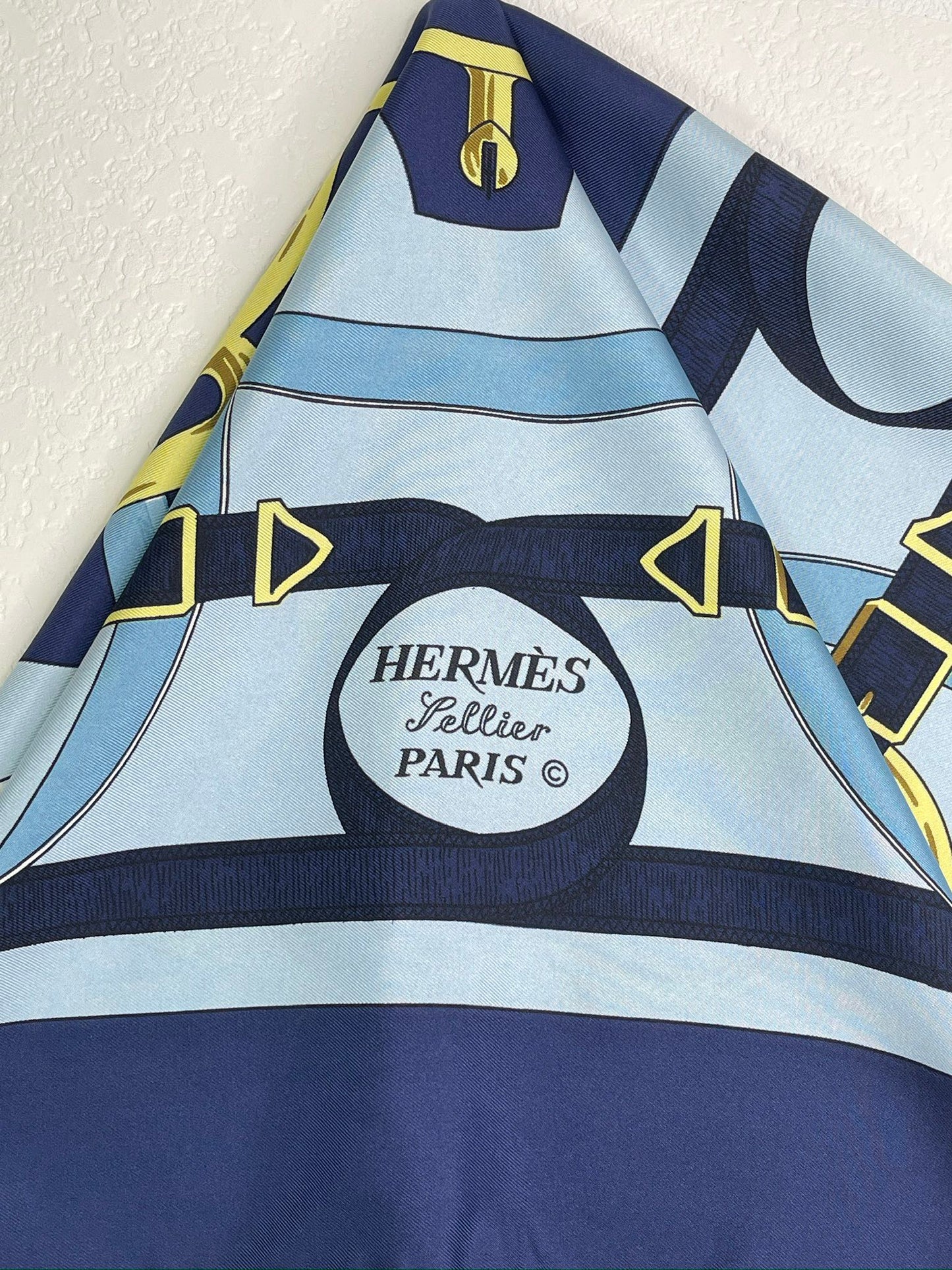 Hermès scarf Navy blue