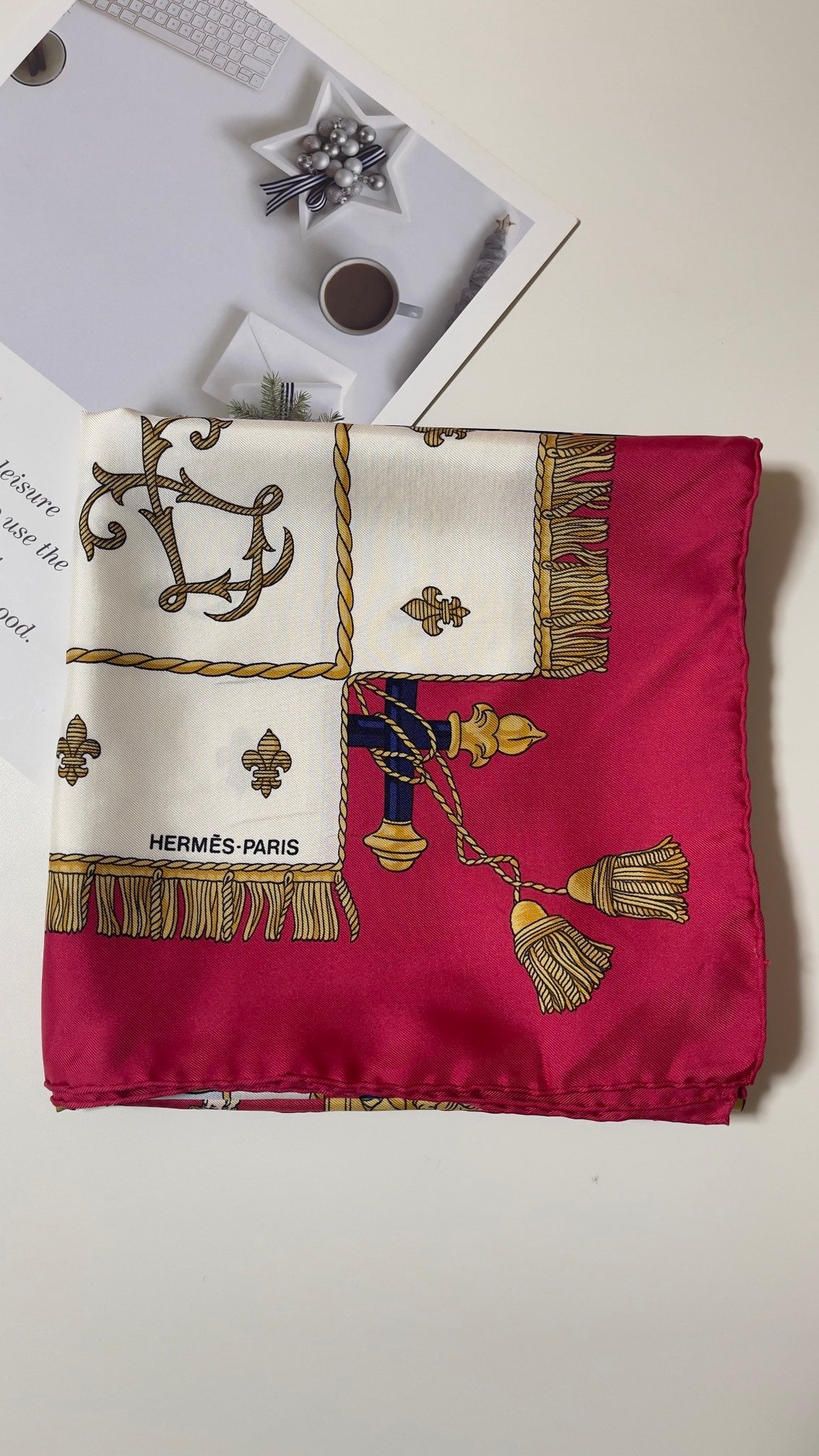 Hermès Vue du Carrosse de La Galere La Reale silk scarf
