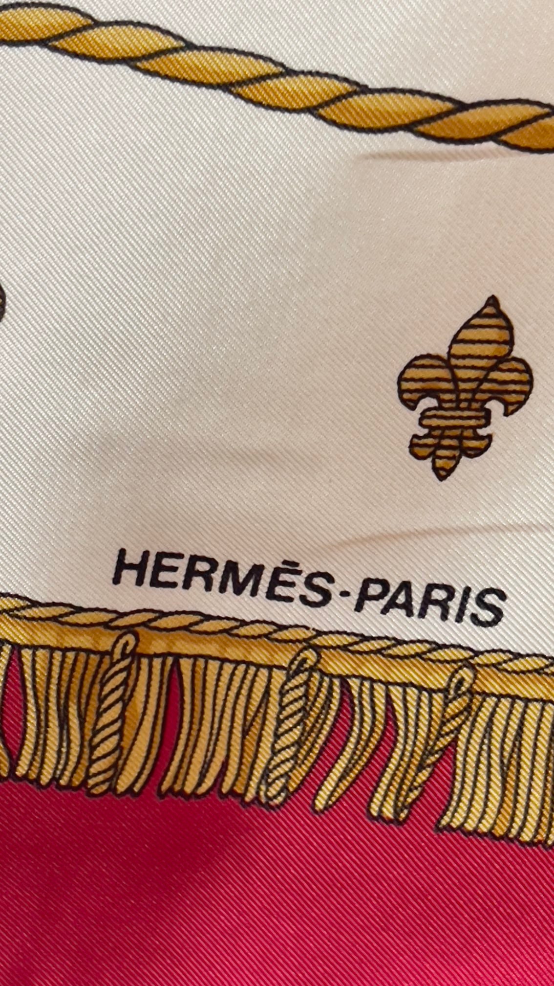Hermès Vue du Carrosse de La Galere La Reale silk scarf