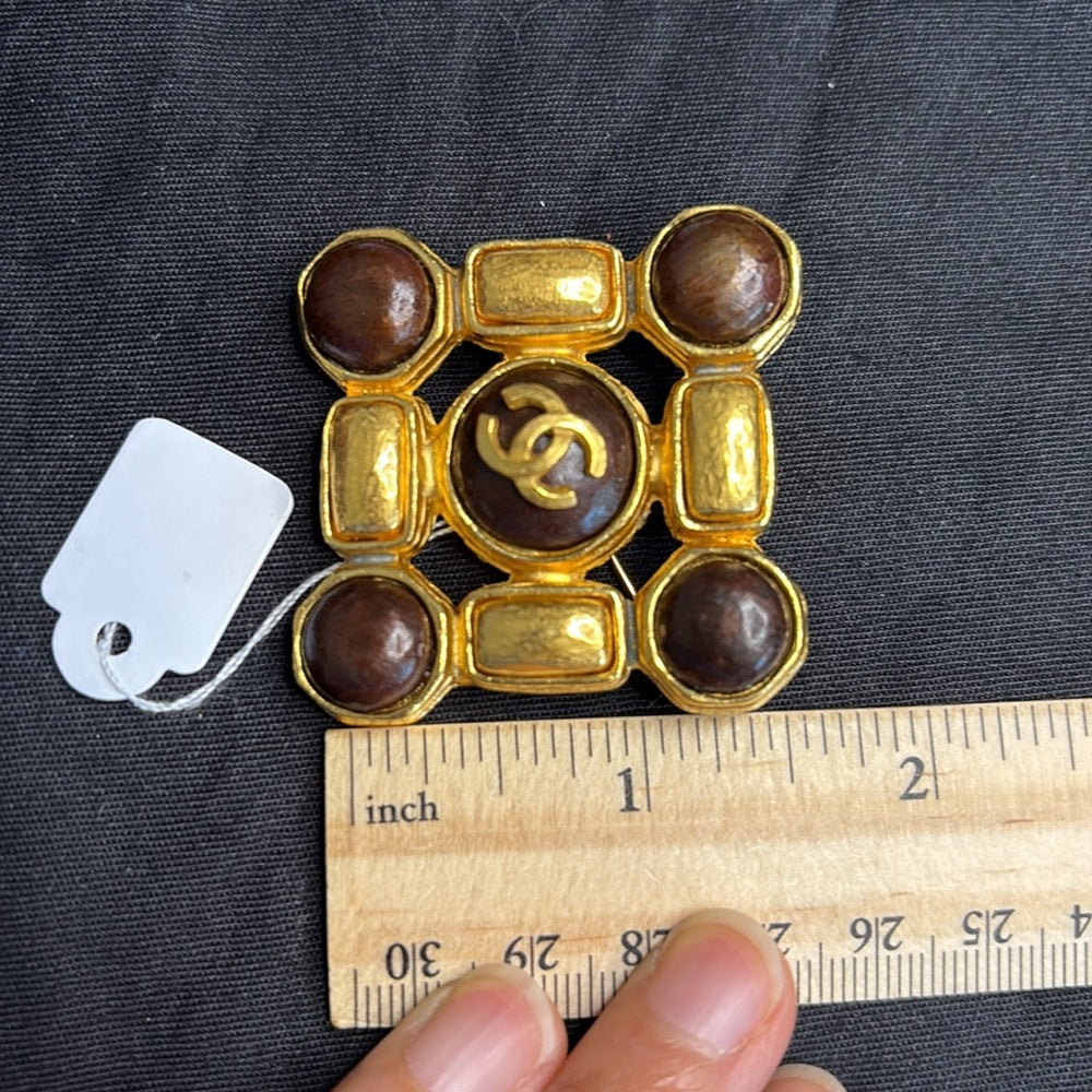 Chanel Coco Mark Gold Plated Brooch