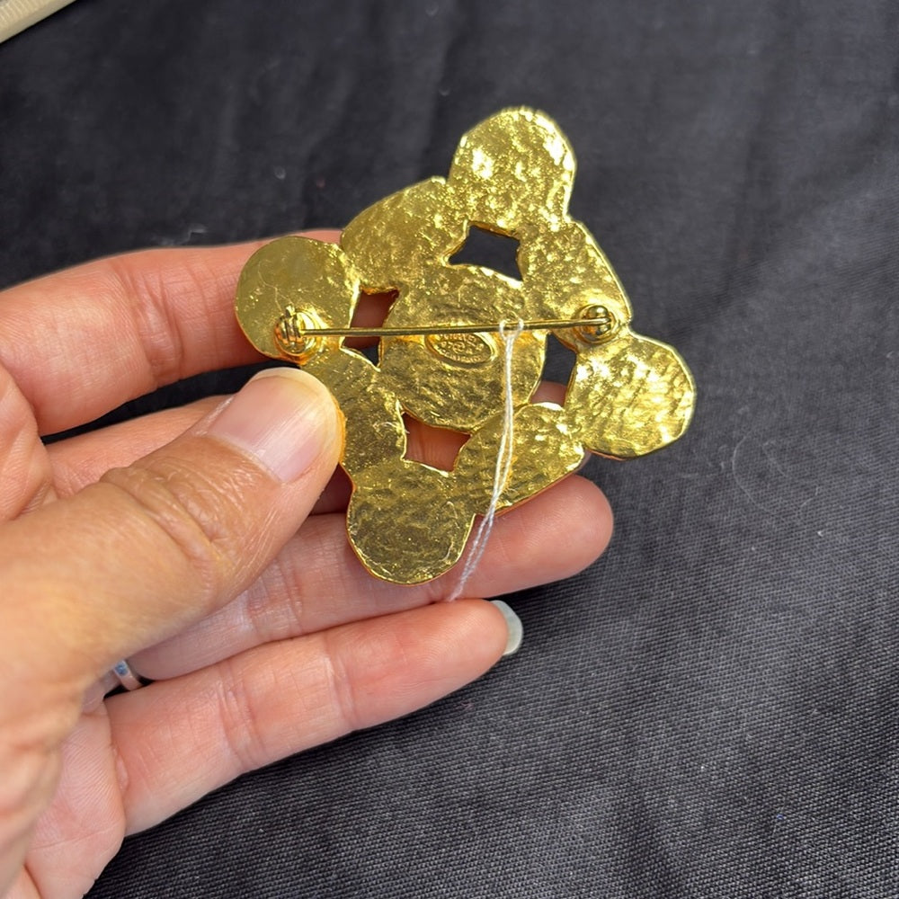 Chanel Coco Mark Gold Plated Brooch