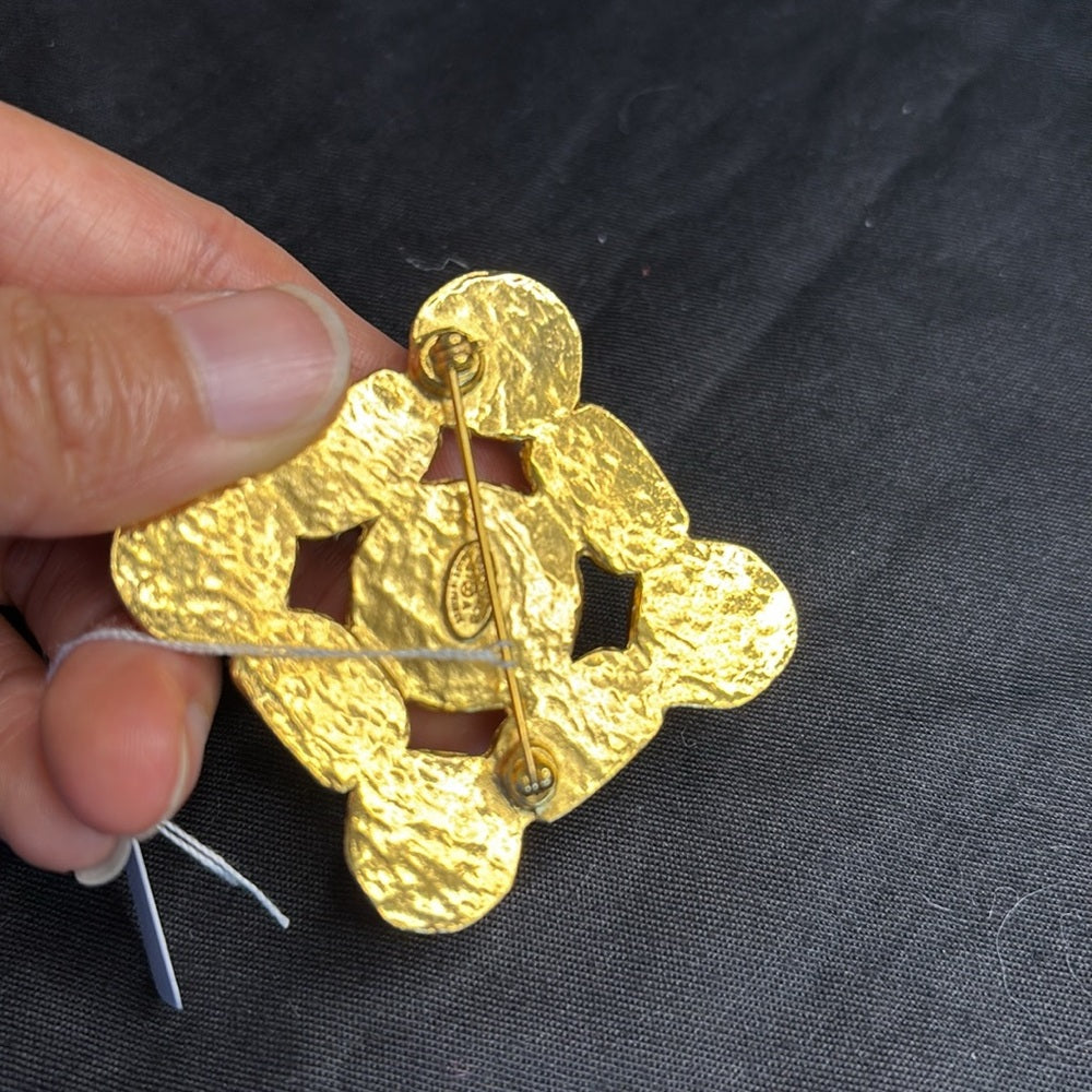 Chanel Coco Mark Gold Plated Brooch