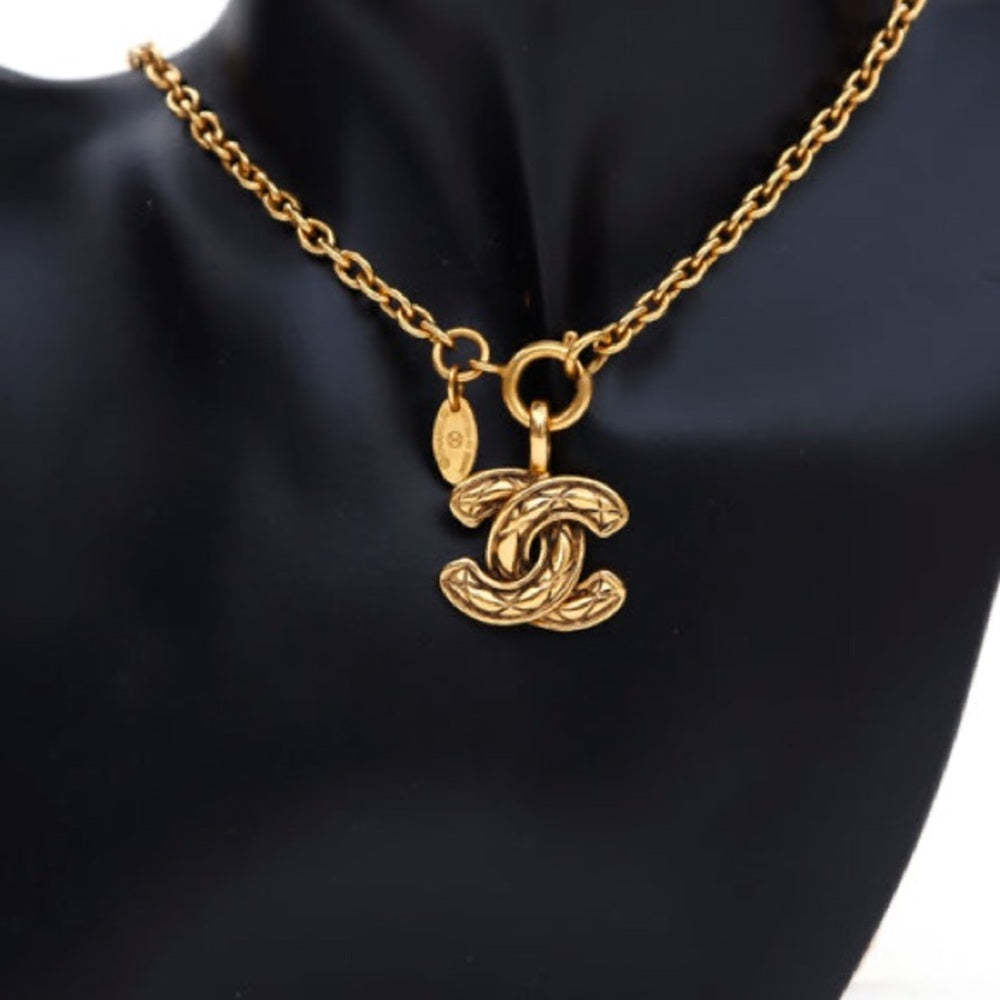 CHANEL Coco Mark Matelasse 1990 necklace