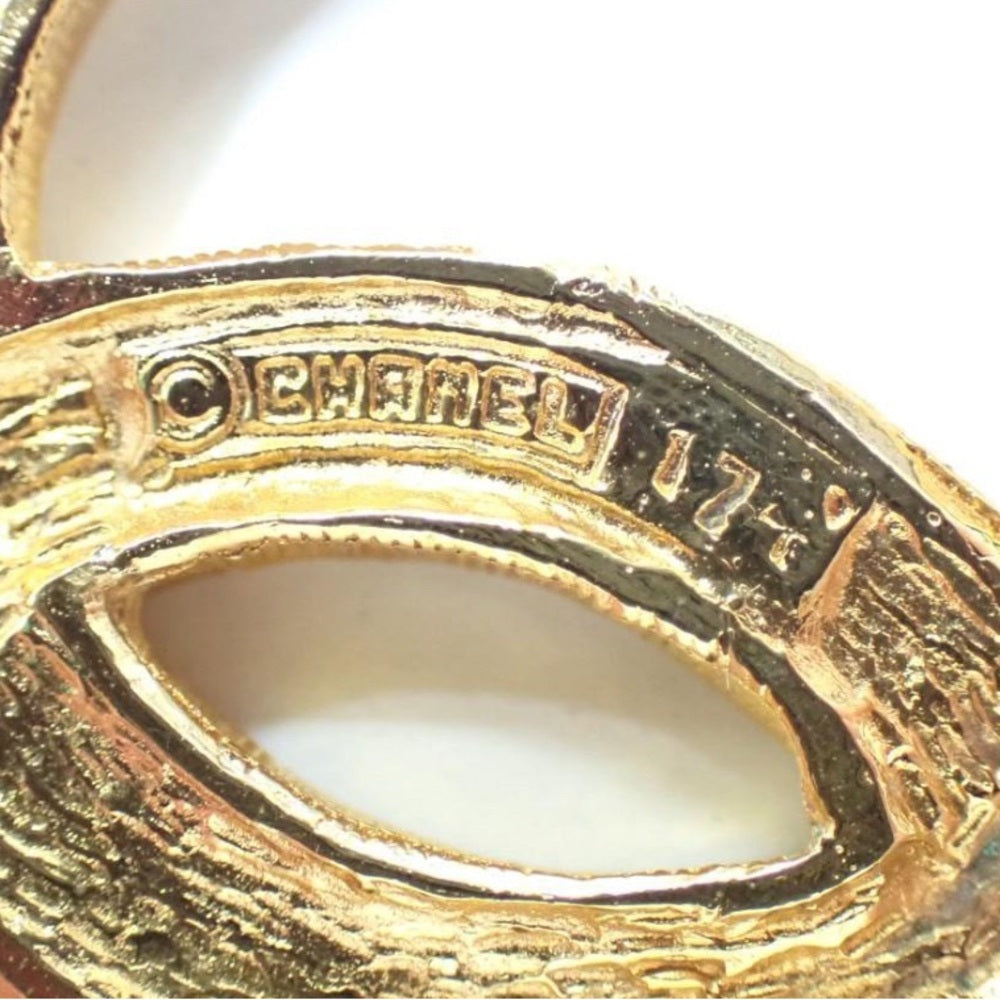 CHANEL Gold and Silver Crystal Brooch