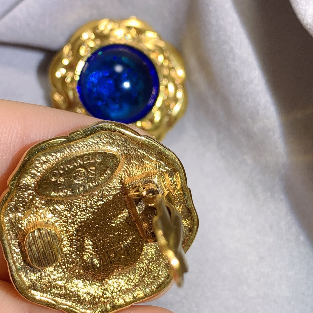 Pendientes azules de Chanel para mujer