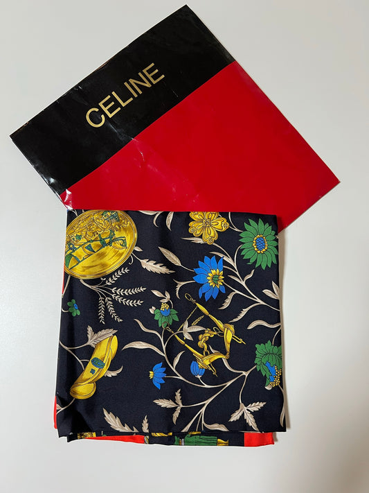 Vintage Celine Silk Scarf,