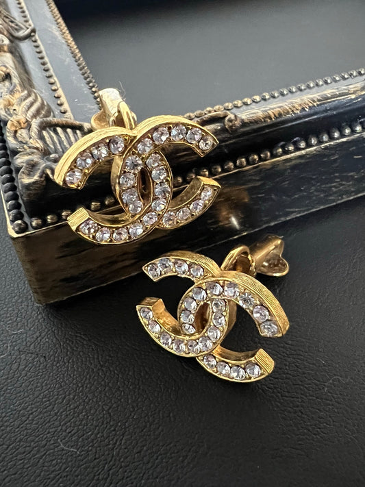 🐟🧱🐻Chanel ear clip Double C gold 3YG80538266-0004