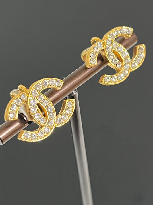 🐟🧱🐻Chanel ear clip Double C gold 3YG80538266-0004