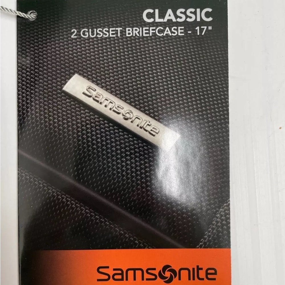 Samsonite Classic 2 Gusset 17" Black Briefcase. 17.75"×t12.5"×4.5" New With Tags