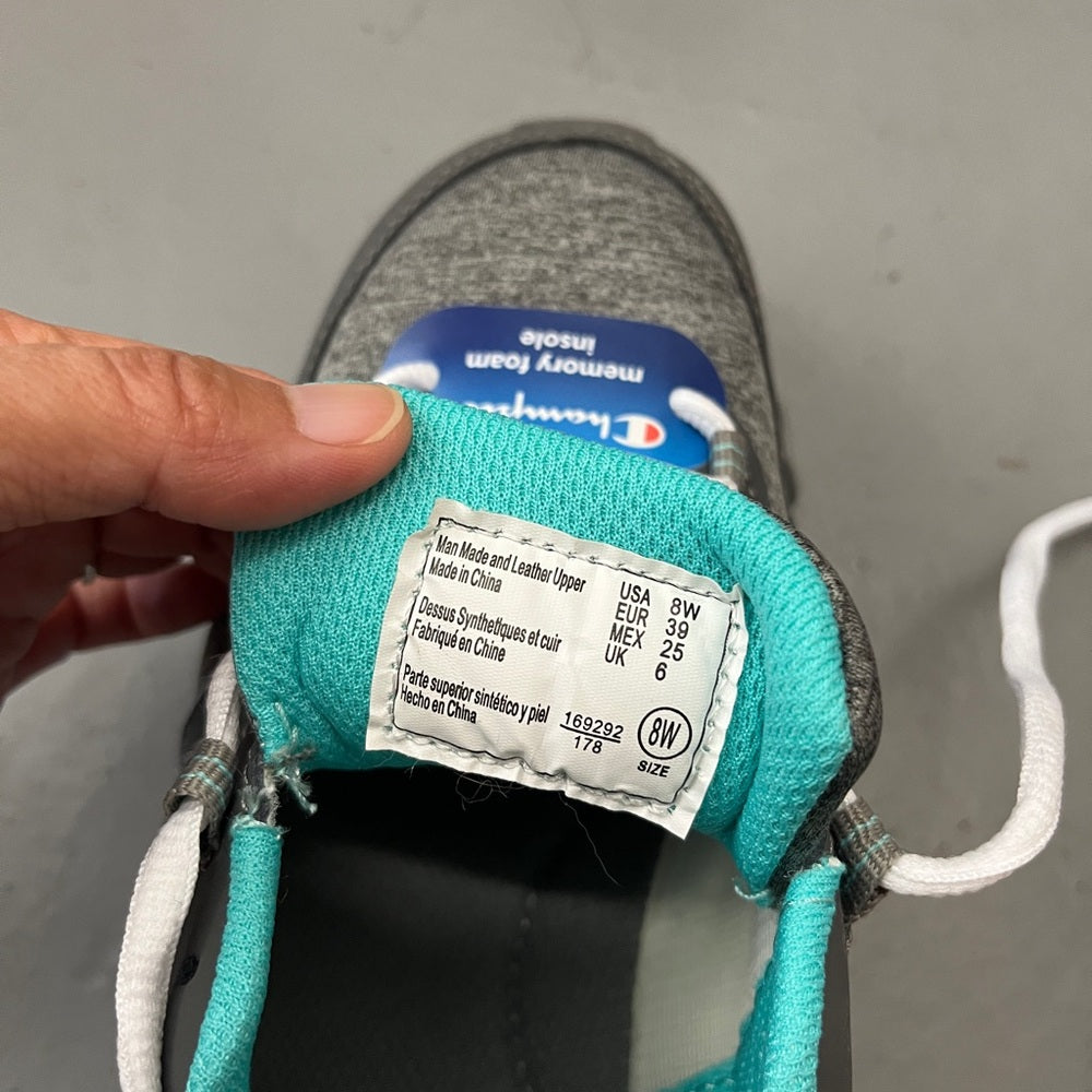 Champion Shoes 记忆泡沫蓝色网眼系带运动鞋 女款 8W