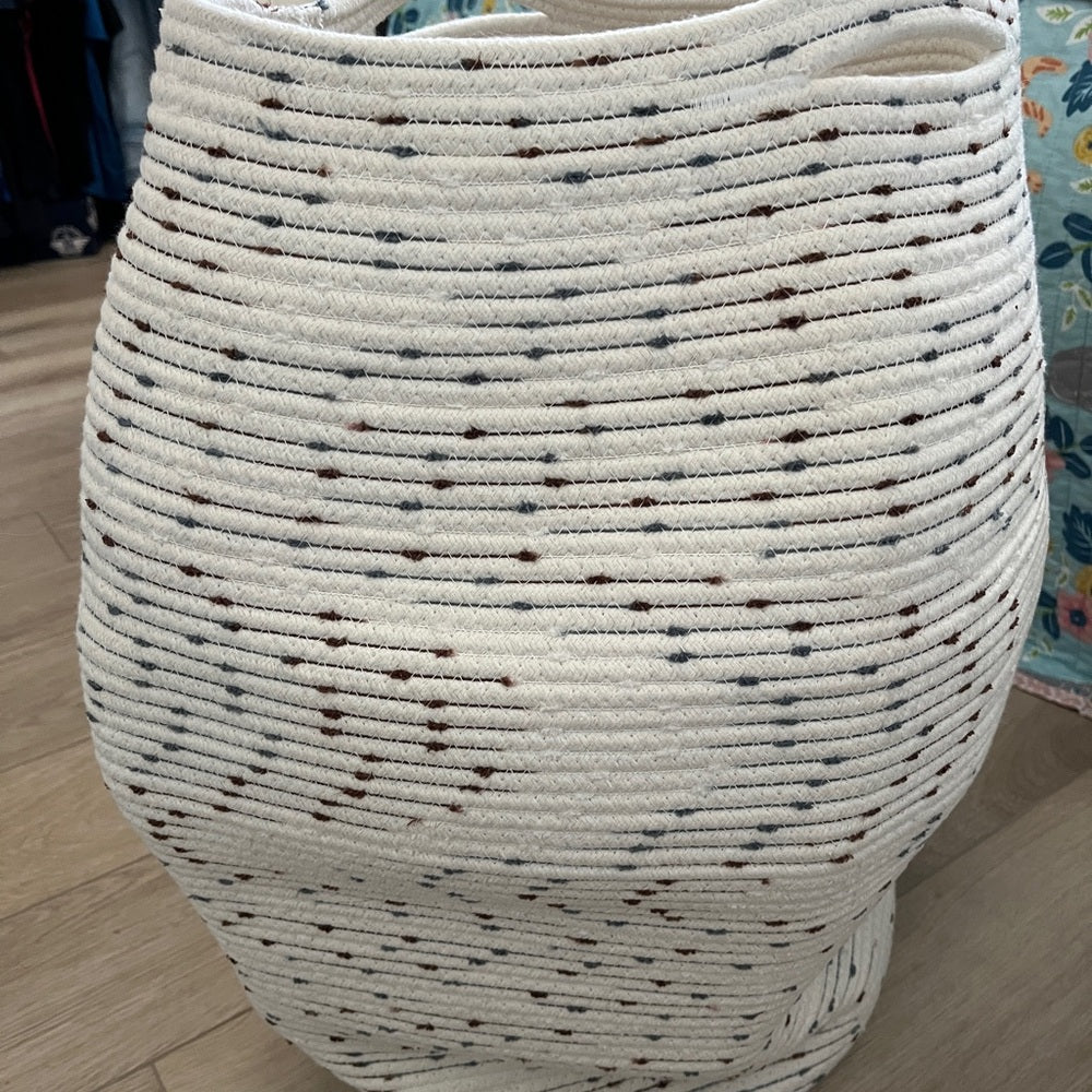 Cotton Rope Laundry Hamper by YOUDENOVA, 105L - Woven Collapsible Laundry Basket