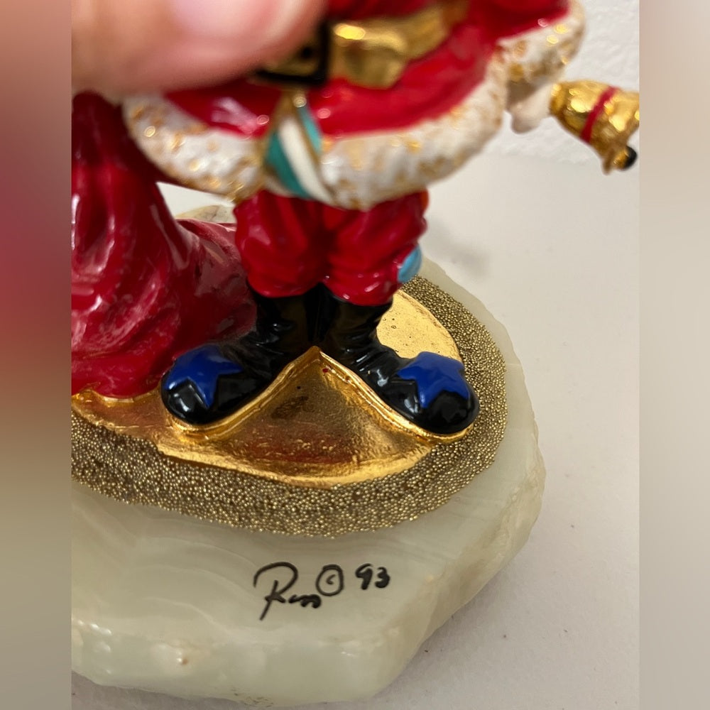 Ron Lee Clowns "Moonlighting", payaso con traje de Papá Noel, prueba de artista, firmado