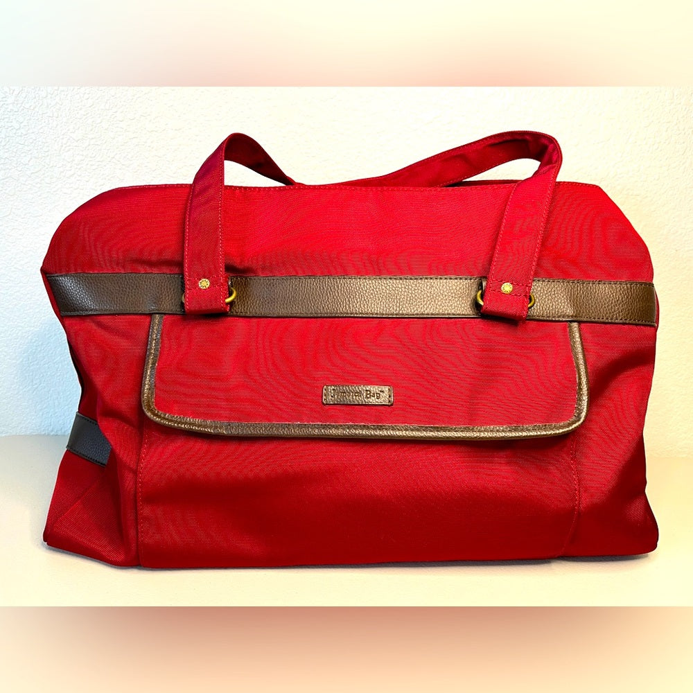 Red travelling bag