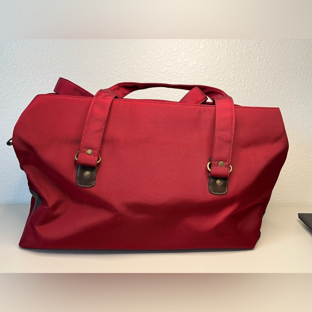 Red travelling bag