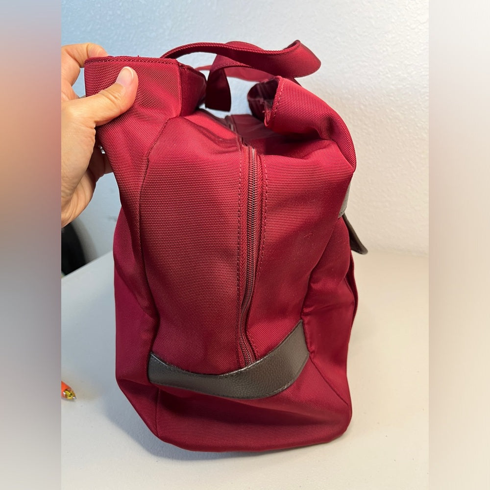 Red travelling bag