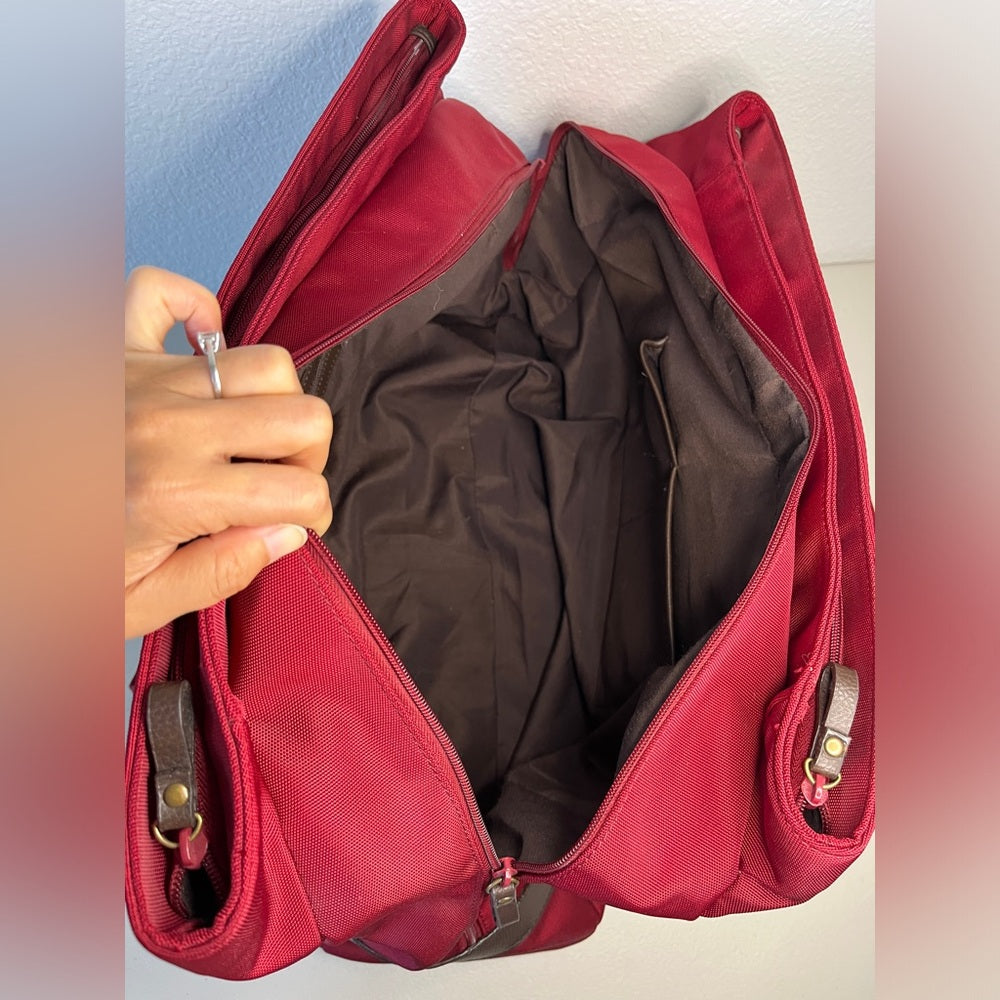 Red travelling bag