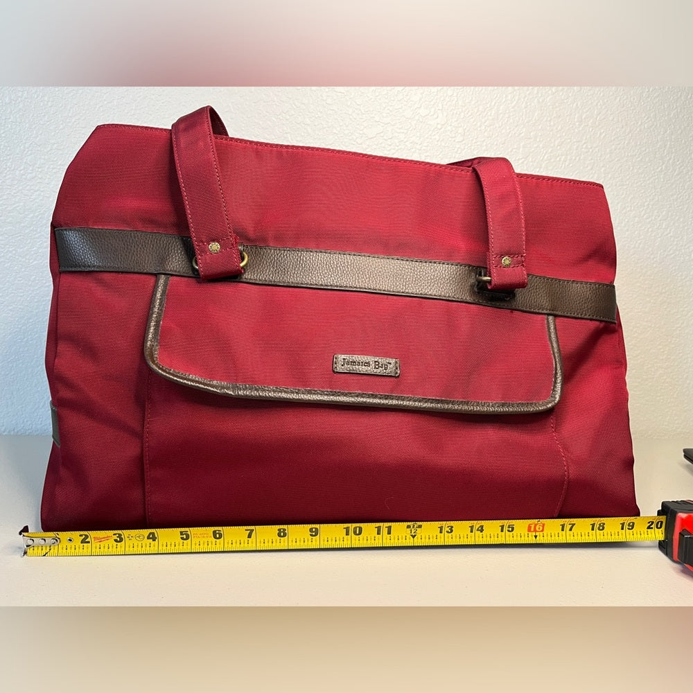 Red travelling bag