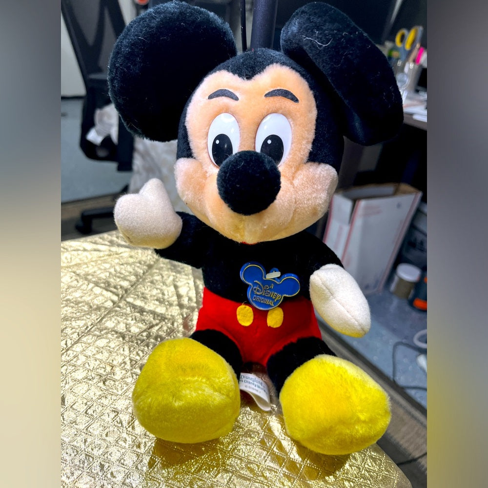 Disneyland Disney World Vintage MICKEY MOUSE Plush RARE 10" Original