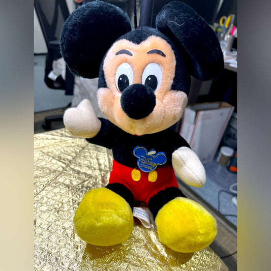 Peluche MICKEY MOUSE vintage de Disneyland Disney World, original y raro de 10"