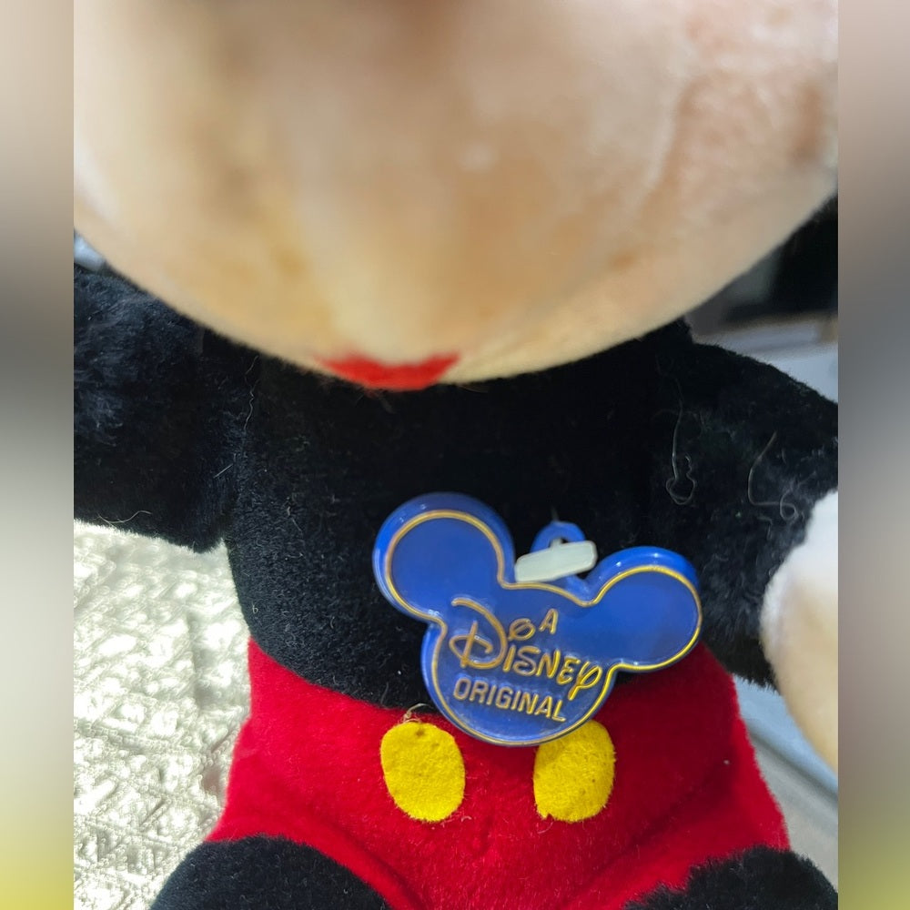 Disneyland Disney World Vintage MICKEY MOUSE Plush RARE 10" Original