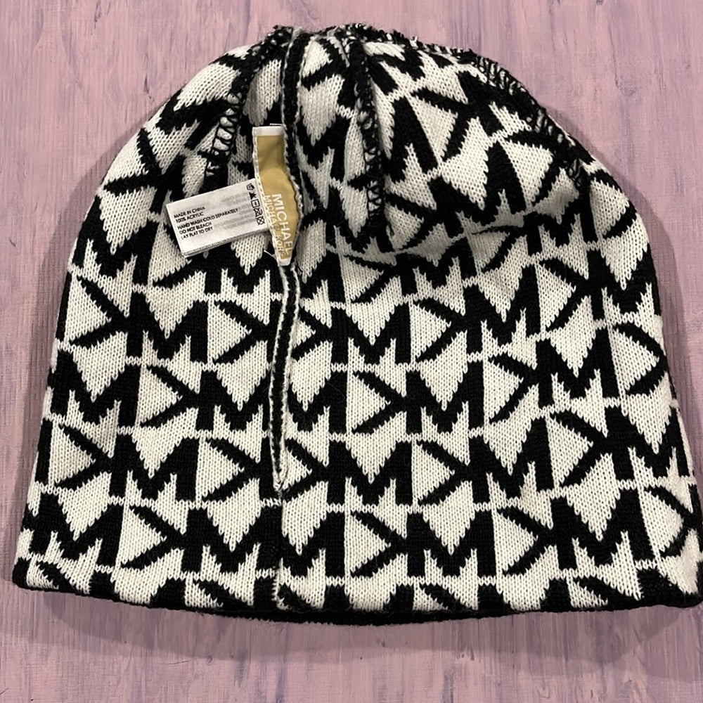 GORRO DE INVIERNO CON LOGO PARA MUJER DE MICHAEL KORS, TALLA ÚNICA, NEGRO