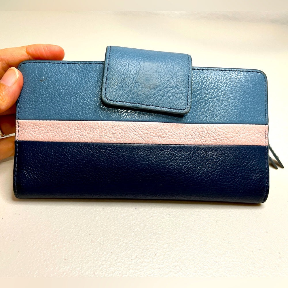 Cartera de cuero para mujer Fossil multicolor de segunda mano