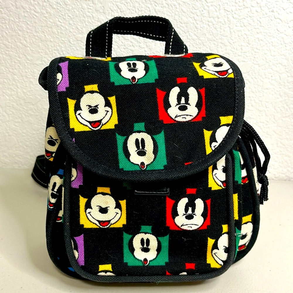 Mickey Mouse Small Backpack Bag With Mickey Mouse Heads