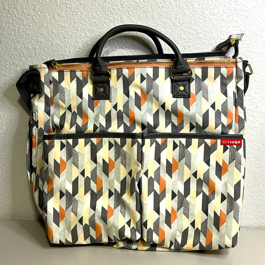 Skip Hop Purse Bag Tote Baby Bag Geometric Design Canvas