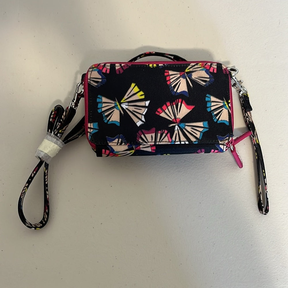 Vera Bradley All In One Crossbody  Art Butterflies EXCELLENT CONDITION