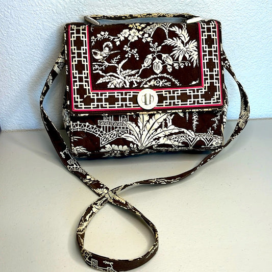 Bolso de mano estilo cartera Julia Imperial Toile de Vera Bradley, bolso de hombro, estilo vintage