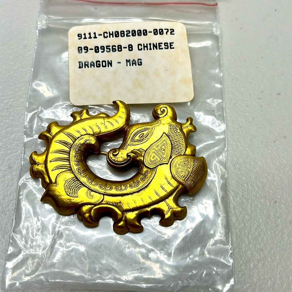 Broche con forma de dragón chino del Museo Metropolitano de Arte, MMA y CMA, vintage y raro