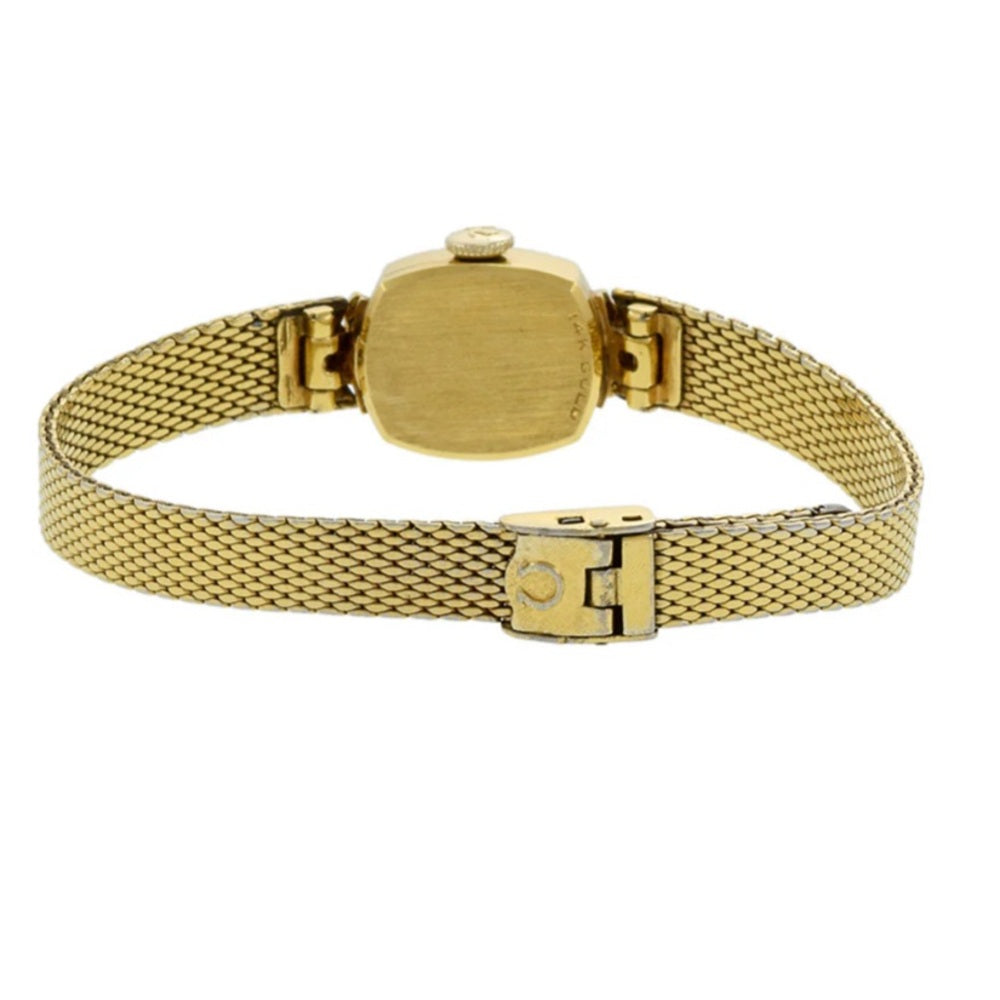 OMEGA 1960'S 14KT solid GOLD CASE WITH DIAMOND AND GOLD FILLED BRACELET