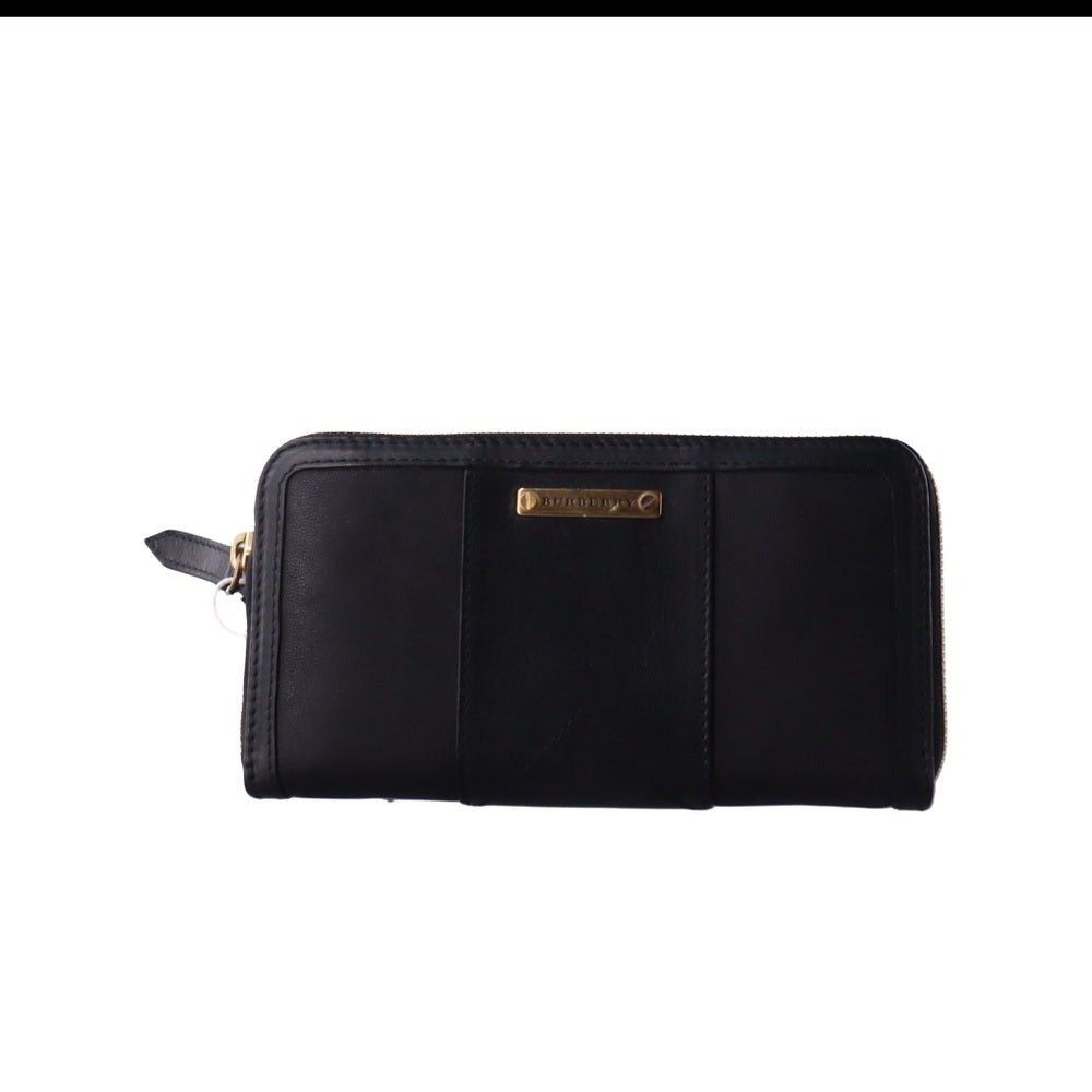 Cartera de piel negra de Barberry