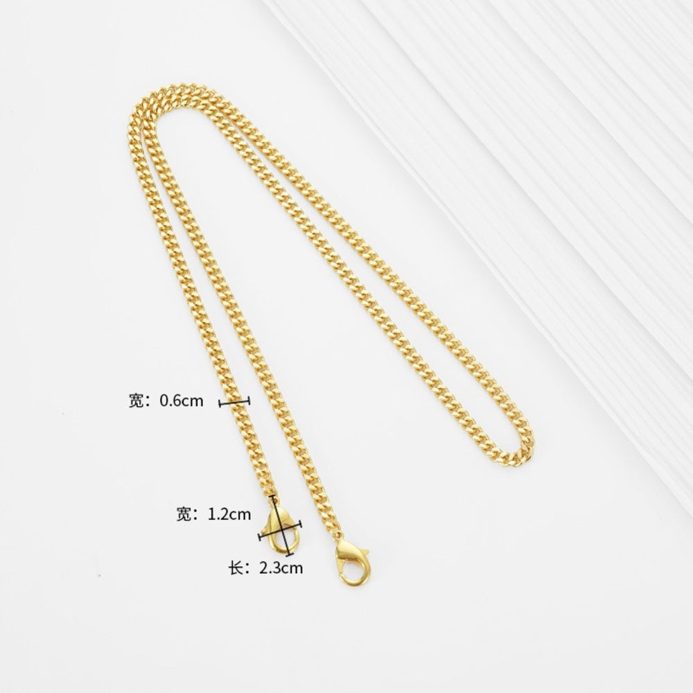 Underarm chain strap with single shoulder diagonal strap