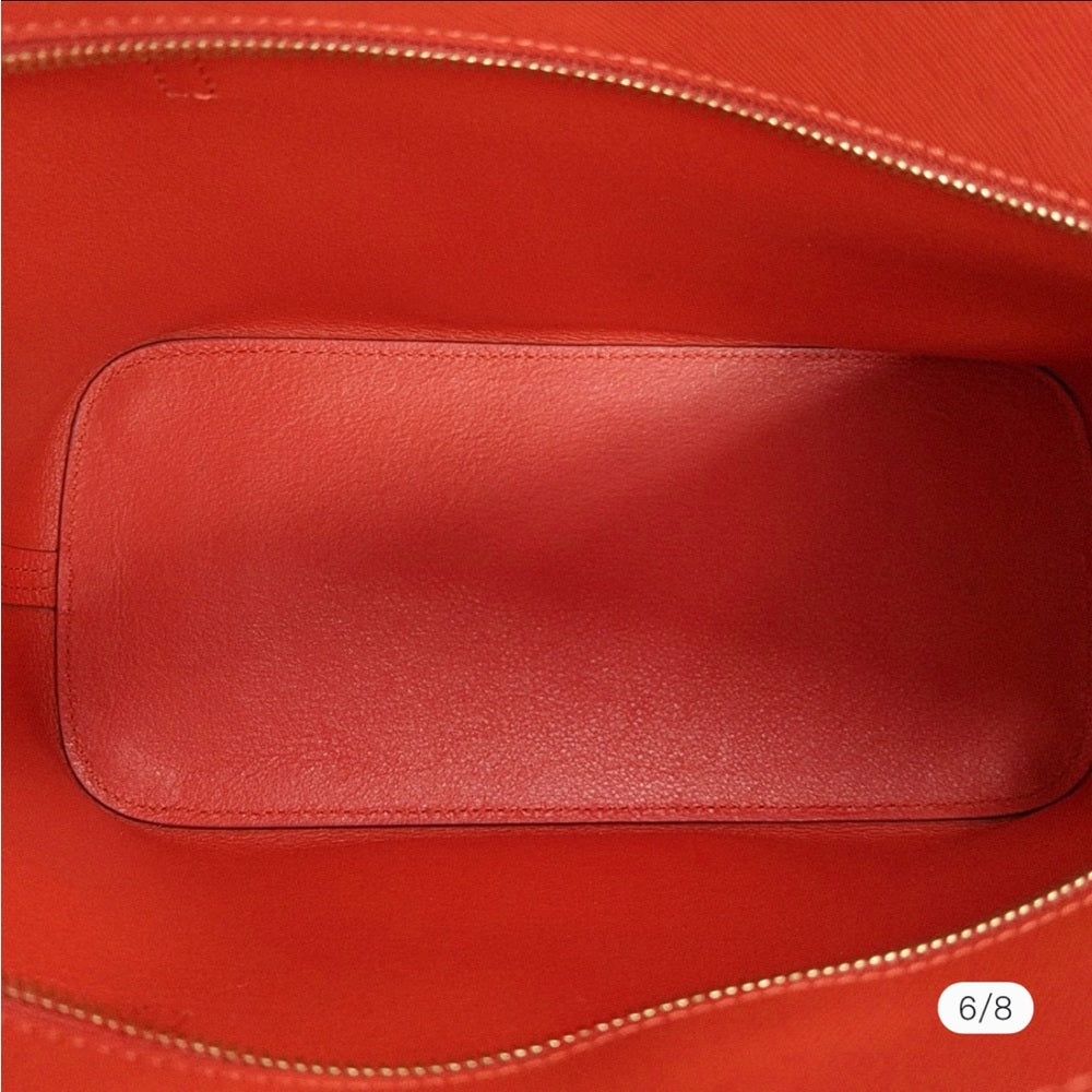 MCM coral red saffiano leather large Project tote shopper bag