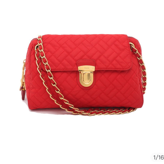 Prada Tessuto Nylon Quilted Shoulder Bag