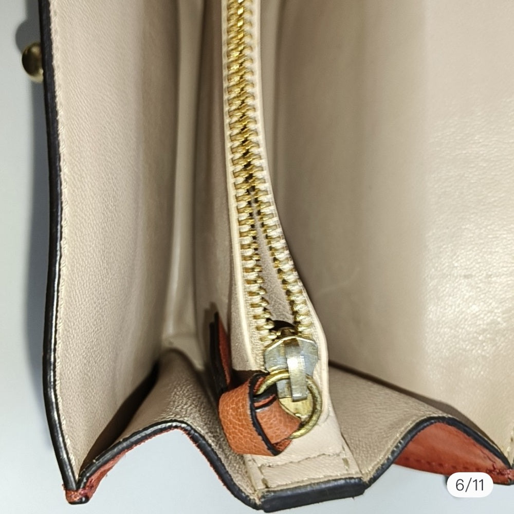 Chloe Mily Shoulder Bag In Orange Leather