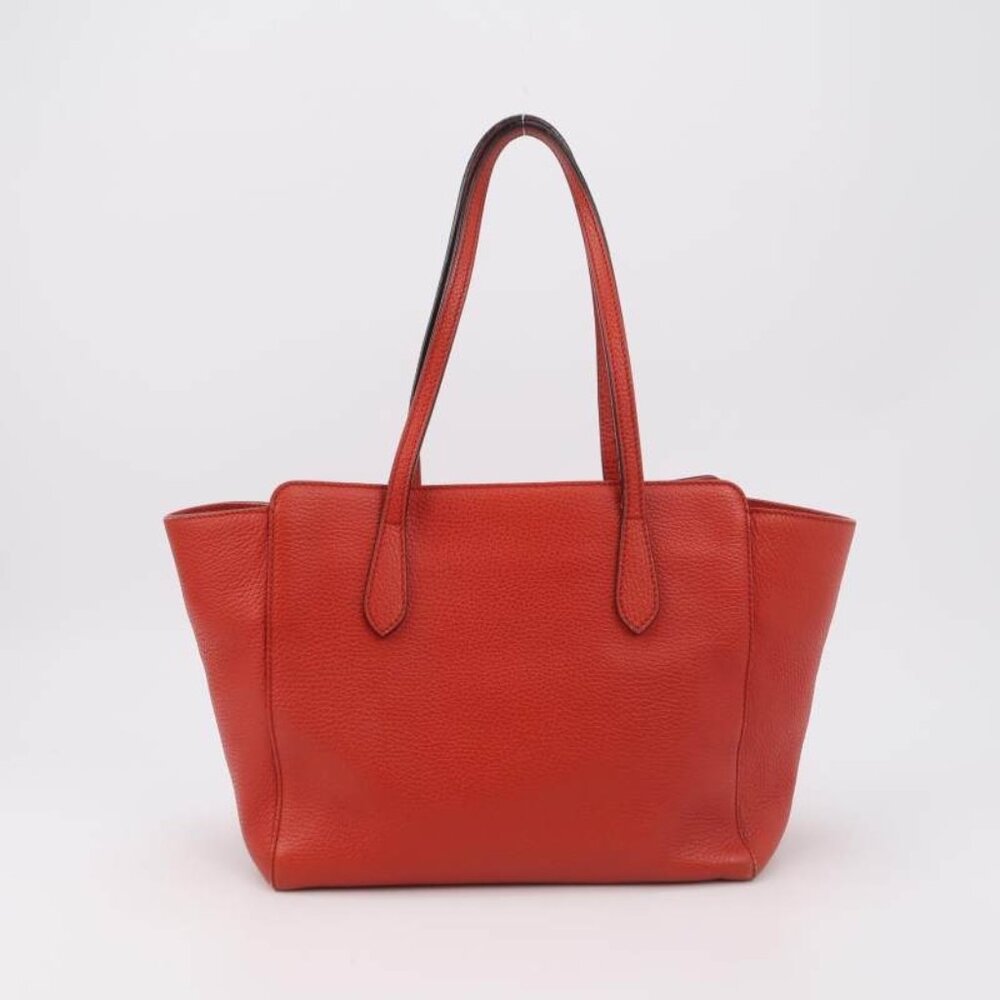 GUCCI Swing red cowhide tote bag