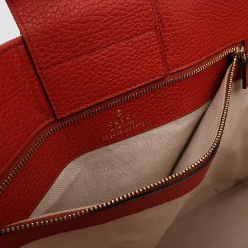 GUCCI Swing red cowhide tote bag