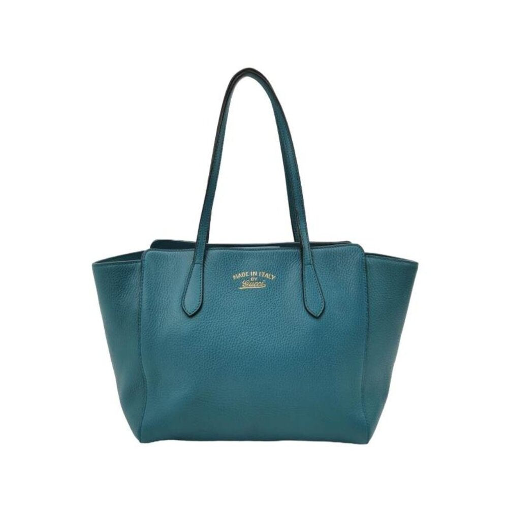 GUCCI Swing blue leather tote bag