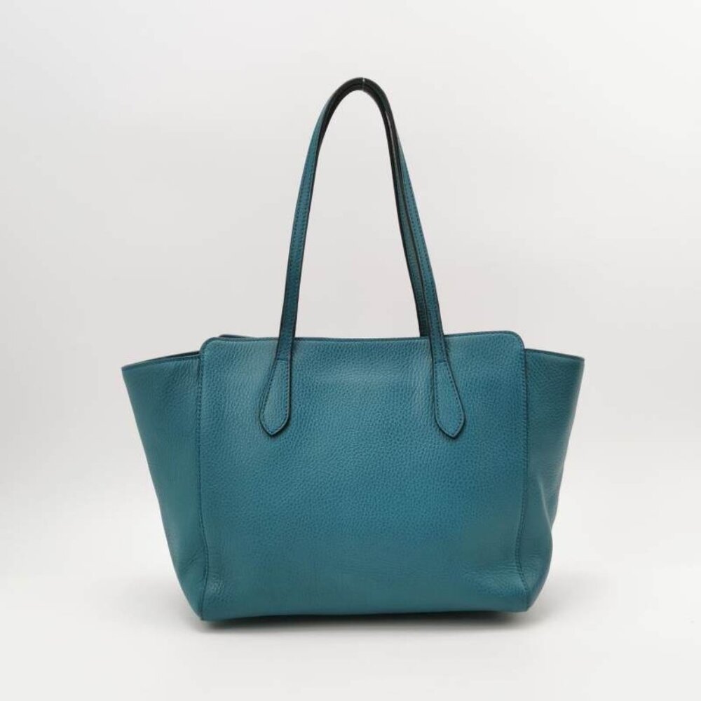 GUCCI Swing blue leather tote bag