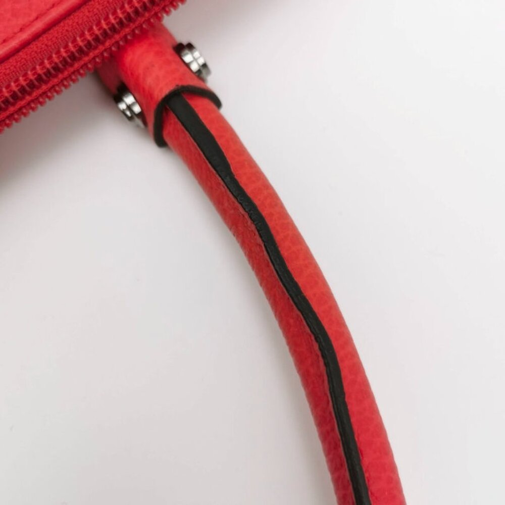 GUCCI red cowhide D-shaped ring cross-body bag