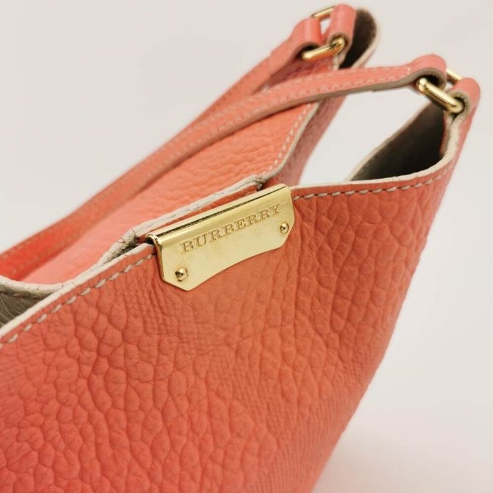 Burberry canterbury solid color embossed leather shoulder bag