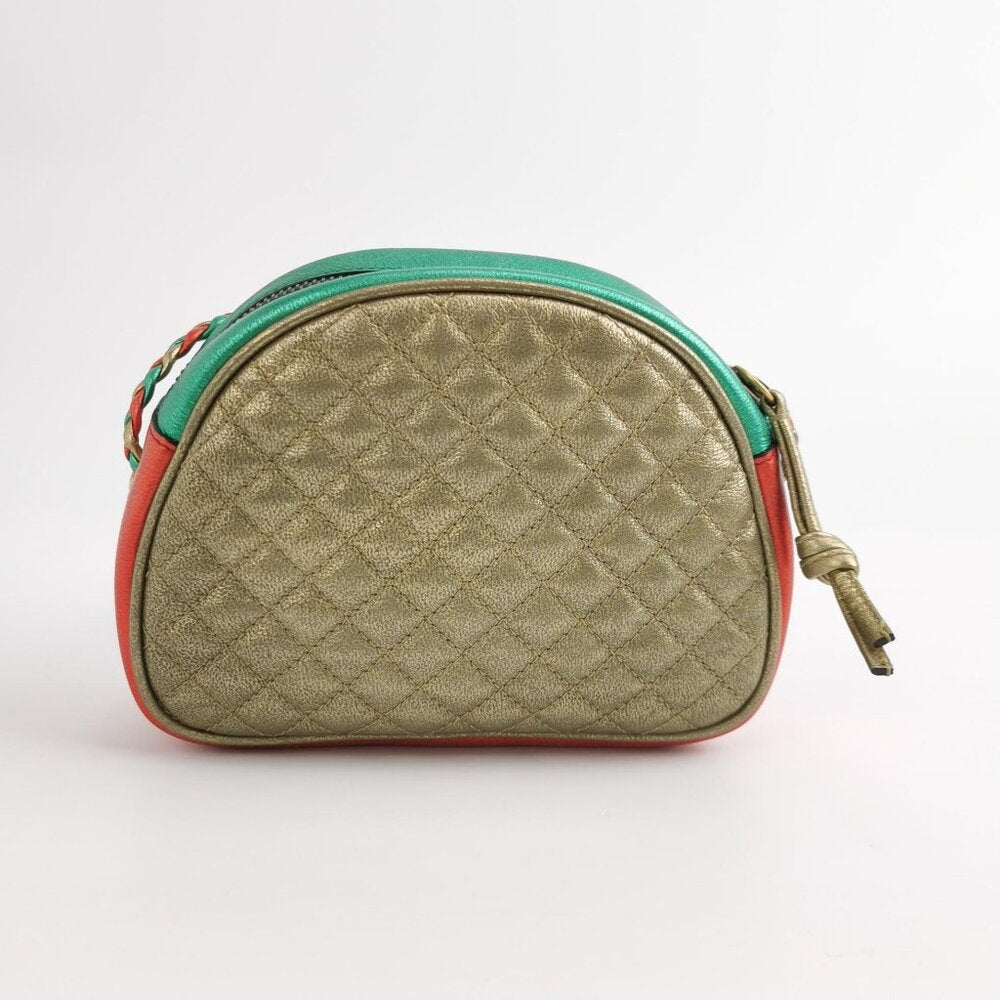 Gucci Orange and Green Quilted Crossbody Bag