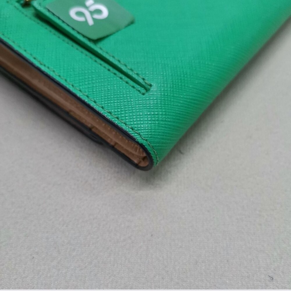 MCM green leather wallet